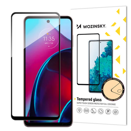 HURTEL Tempered Glass for Motorola Moto G Stylus 2022 9H Full Screen with Black Frame Tempered Glass