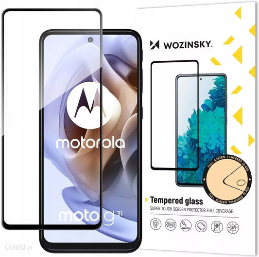 WOZINSKY Moto G51 tempered glass for the entire screen with a black Full Glue frame