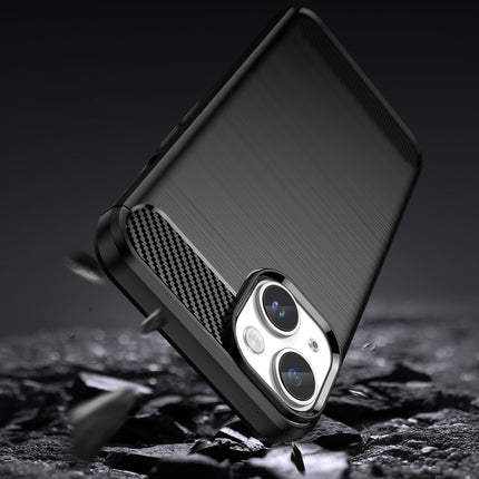 HURTEL Flexible gel back cover for iPhone 14 Plus Carbon Case - black – image 3