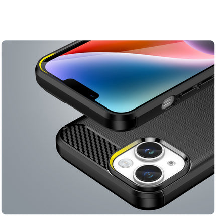 HURTEL Flexible gel back cover for iPhone 14 Plus Carbon Case - black – image 6