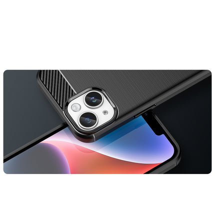 HURTEL Flexible gel back cover for iPhone 14 Plus Carbon Case - black – image 9