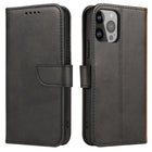 HURTEL Case cover with flap, wallet stand, for Samsung Galaxy S23+ Magnet Case - black