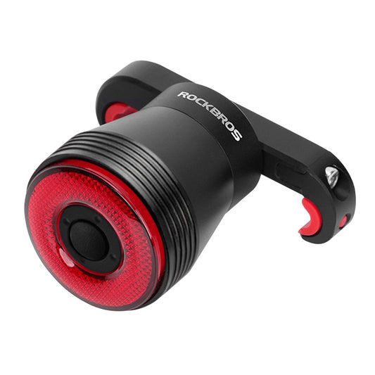 ROCKBROS Rear bicycle light with Q5 intelligent stop system - black