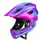 ROCKBROS Children's bicycle helmet with detachable visor, size S - purple and pink