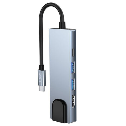 Tech-Protect 5in1 HUB USB-C to USB-C USB-A HDMI RJ45 splitter - gray – image 5