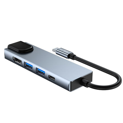 Tech-Protect 5in1 HUB USB-C to USB-C USB-A HDMI RJ45 splitter - gray – image 6