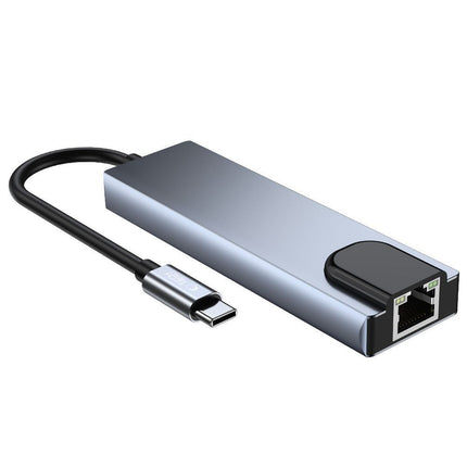 Tech-Protect 5in1 HUB USB-C to USB-C USB-A HDMI RJ45 splitter - gray – image 8
