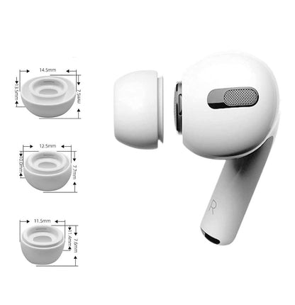 Tech-Protect Covers for AirPods Pro 1 / 2 headphones in sizes S / M / L Ear Tips white - 6 pcs. – image 3