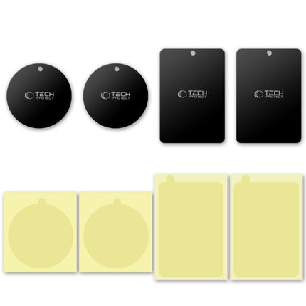 Tech-Protect Magnetic plates for car phone holders, black - 4 pcs. – image 4