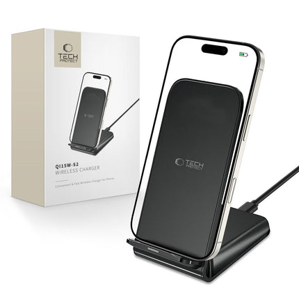 Tech-Protect Inductive smartphone charger in the form of a 15W stand - black – image 6