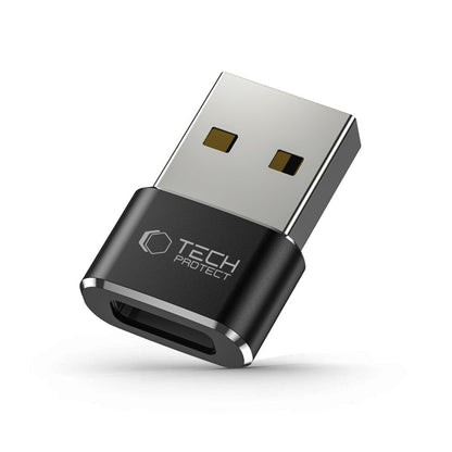 Tech-Protect USB-A (male) - USB-C (female) adapter - black