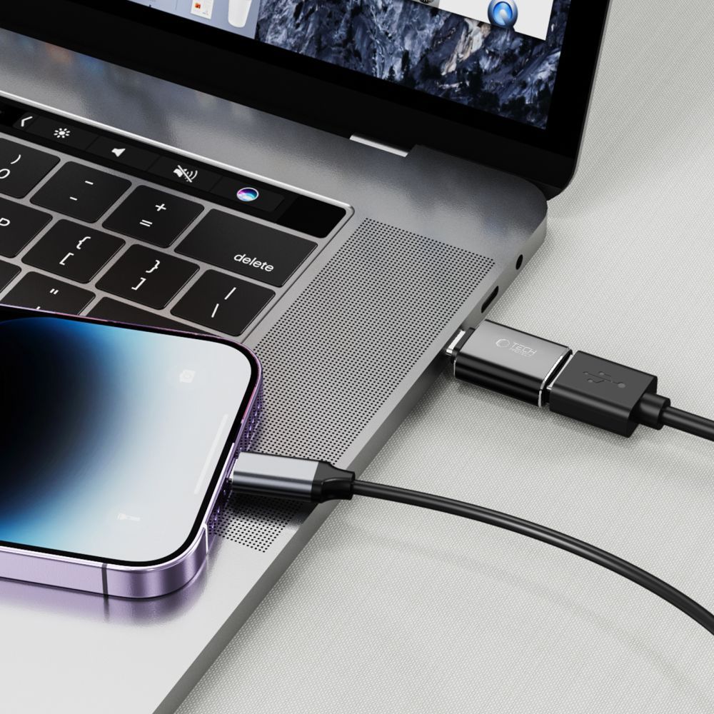 Tech-Protect iPhone Lightning (male) - USB-A (female) OTG adapter - black – image 2