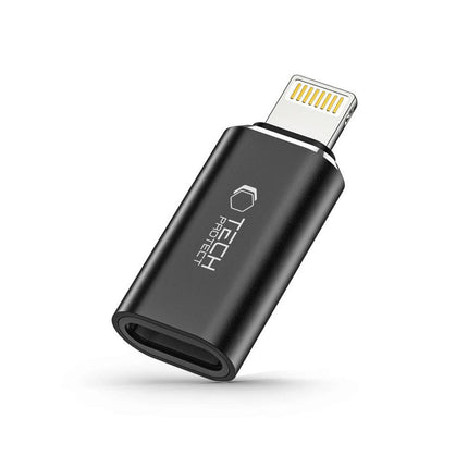 Tech-Protect iPhone Lightning (male) - USB-C (female) adapter - black