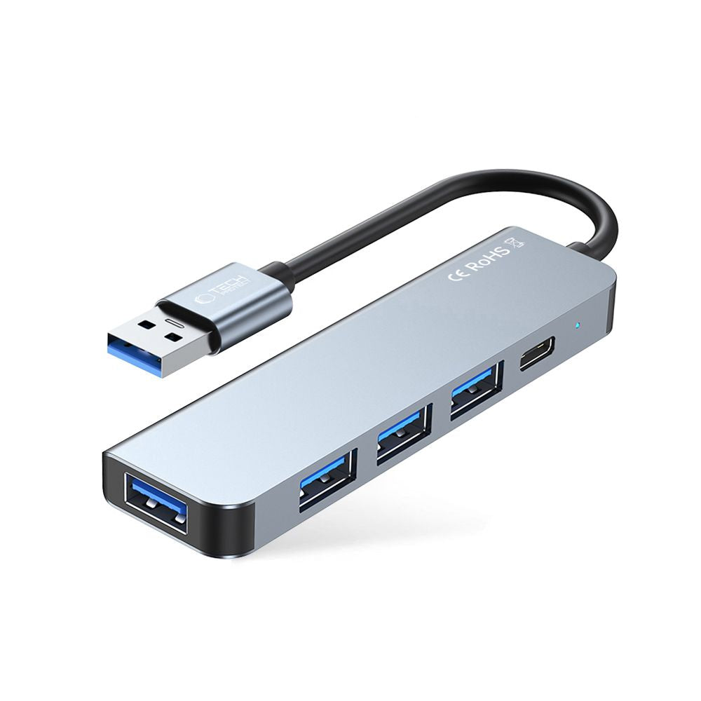 Tech-Protect 5in1 HUB USB-A to USB-A USB-C splitter - gray – image 6