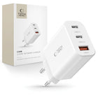 Tech-Protect 2x USB-C PD / USB-A QC 30W mains charger - white