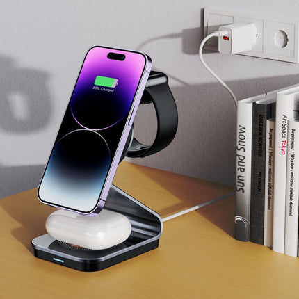 Tech-Protect 3in1 inductive charger with MagSafe for Apple Watch AirPods smartphone - black – image 7