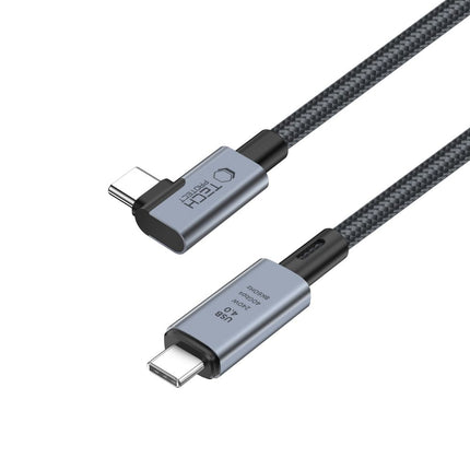 Tech-Protect Angled and straight cable USB-C 4.0 PD 240W 8K 40Gbps 1.5m - gray – image 3