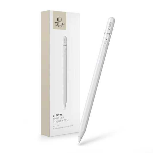 Tech-Protect Magnetic stylus for the iPad Digital Magnetic Stylus Pen 3 tablet - white