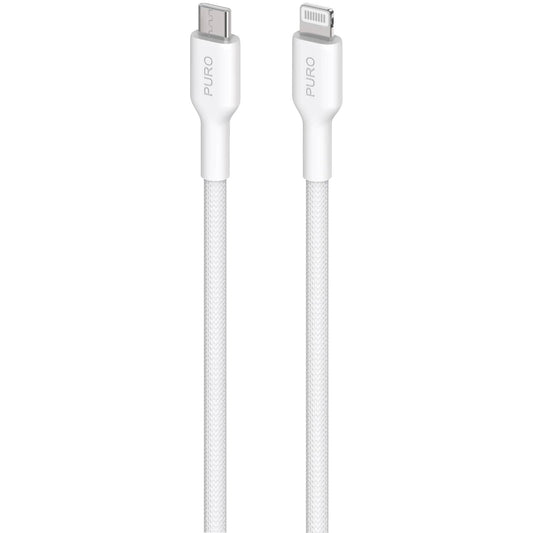 PURO Cable with MFI USB-C - iPhone Lightning 1.2m - white