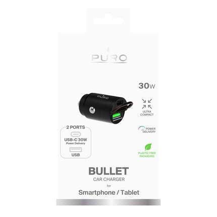 PURO USB-C USB-A PD car charger - black – image 2
