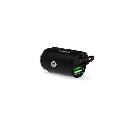 PURO USB-C USB-A PD car charger - black – image 3