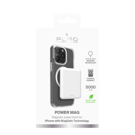 PURO Powerbank 5000mAh USB-C MagSafe Power Mag - white – image 2