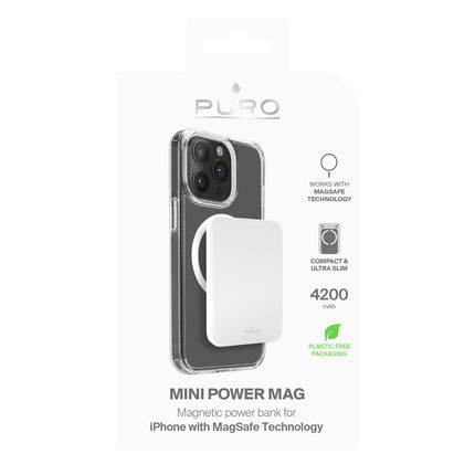 PURO Powerbank 4200mAh USB-C MagSafe Slim Power Mag - white – image 2