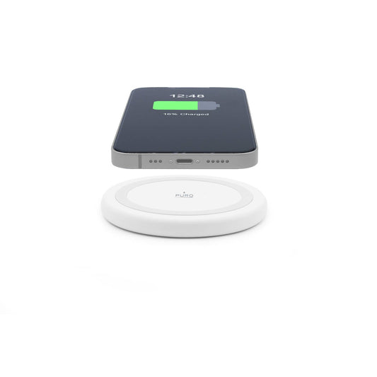 PURO Wireless charger for Android iPhone smartphones 15W - white