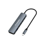 WOZINSKY 6in1 Hub USB-A USB-C DisplayPort HDMI splitter - gray