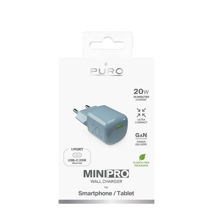 PURO USB-C GaN 20W wall charger - green – image 2