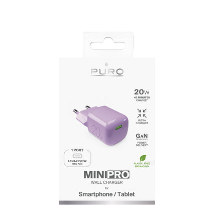 PURO USB-C GaN 20W wall charger - pink – image 4