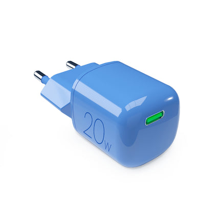 PURO USB-C GaN 20W wall charger - blue