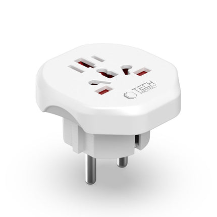 Tech-Protect UK/US/AU/FI/CN-1/CN-2 to EU travel adapter - white – image 3