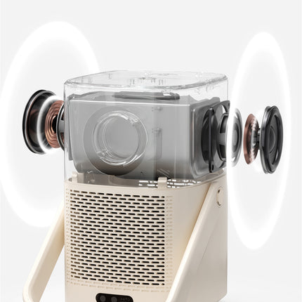 Yaber Wireless FullHD 1080p LCD multimedia projector with JBL WiFi BT T2 Plus speakers - beige – image 10