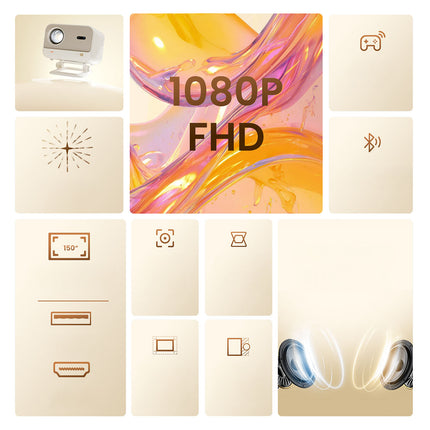 Yaber FullHD 1080p LCD multimedia projector with JBL WiFi L2 Plus speakers - beige – image 11