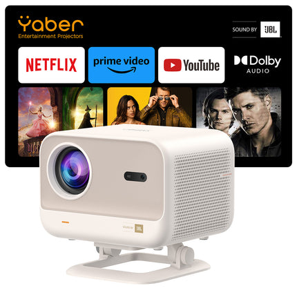 Yaber FullHD 1080p LCD multimedia projector with JBL WiFi L2 Plus speakers - beige – image 9