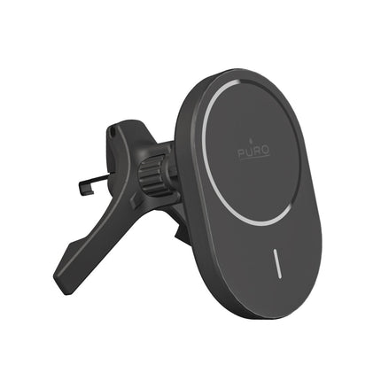 PURO Car phone holder with Qi2 MagSafe 15W charger - black