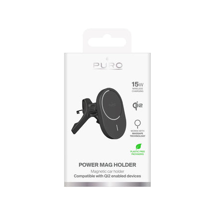 PURO Car phone holder with Qi2 MagSafe 15W charger - black – image 3