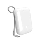 PURO Powerbank 10000mAh USB-A USB-C with built-in cable - white