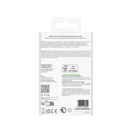 PURO USB-A - iPhone Lightning TPE 12W 3m cable - white – image 4