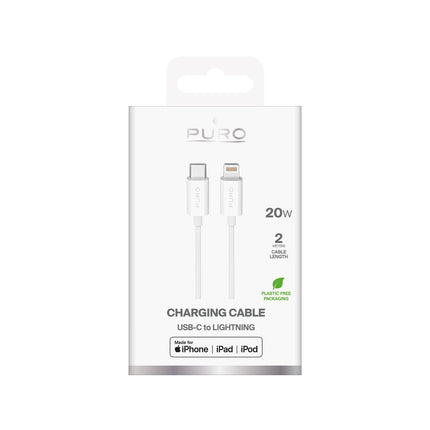 PURO USB-A - iPhone Lightning TPE 12W 3m cable - white – image 6