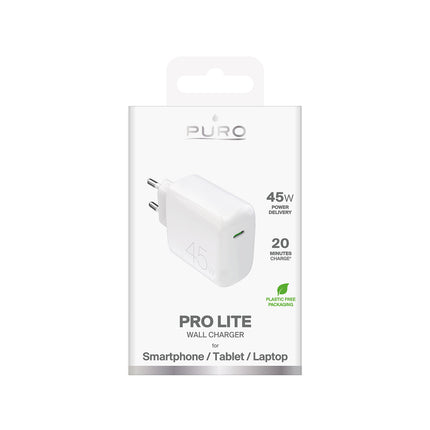 PURO Compact USB-C 45W wall charger - white – image 2