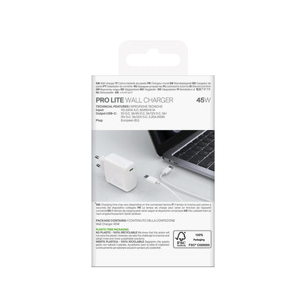 PURO Compact USB-C 45W wall charger - white – image 3