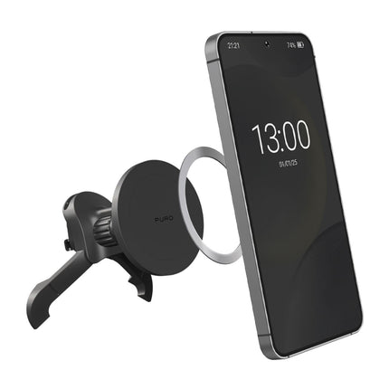 PURO Adjustable MagSafe magnetic car holder for a smartphone on the grille - black – image 2