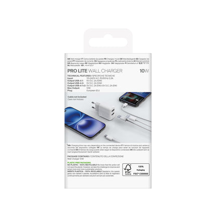 PURO 2x USB-A PROLITE 10W mains charger - white – image 3