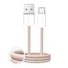 PURO Fabrik 10W 1.5m braided USB-A - USB-C cable - beige