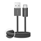 PURO Braided USB-A - USB-C cable Fabrik 2.0 10W 1.5 m - dark green