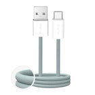PURO Fabrik 2.0 10W 1.5 m braided USB-A - USB-C cable - green