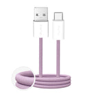 PURO Braided USB-A - USB-C cable Fabrik 2.0 10W 1.5 m - pink