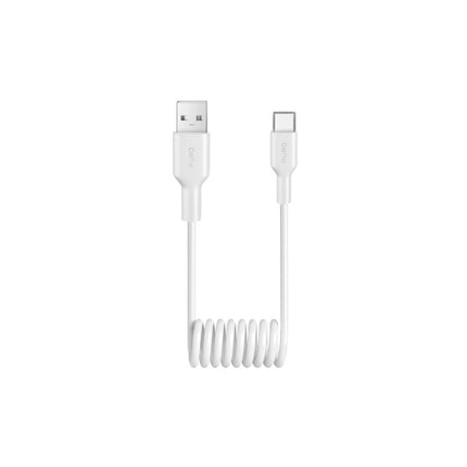 PURO USB-C spiral cable 25W 1m - white – image 3